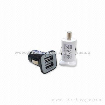 Car Chargers with 5V/3.1A, Lightweight, Smart and Convenient to Use